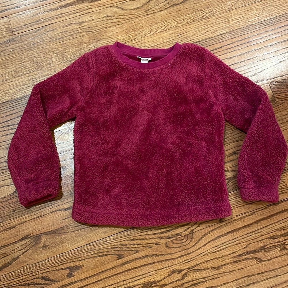 Cat & Jack Plum Sherpa Fleece Sweatshirt – Girls M (7/8)
